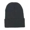 Gorro de Punto Liso de Color Sólido para Hombres y Mujeres, Gorro Cálido de Lana para Otoño e Invierno, Forma Redonda sin Visera, Envío Directo de Fábrica