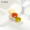 O Novo Estilo da Wjia é Fresco e Simples, com Presilhas de Cabelo Ovais em Cores Doces, Acessórios de Cabelo Elegantes e Compactos para Meninas, Presilhas para Franja e Presilhas Laterais