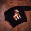 Design Jacquard de Pônei Tricô Macio e Ceroso de Mohair Masculino Inverno Estilo Americano Preguiçoso High-End Solto Gola Redonda Tricô