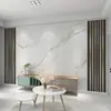 Estilo simples de luxo leve adesivo de parede para fundo de TV tecido de parede imitando mármore listrado metálico moderno filme e televisão papel de parede para sala de estar