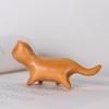 Enfeite de Gatinho Fofo de Gato Andando Esculpido em Sândalo Esculpido à Mão Gatinho Criativo Redwood Decorativo Presente de Artesanato para Gatos