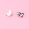 Hebilla de Pulsera de Plata de Ley S925 Plata Tailandesa Flor de Loto Mariposa Hebilla de Cola de Collar de Cuerda Cristales Hecho a Mano Accesorios de Hebilla de Conexión