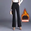 Calça Flaire Estilosa de Corte Justo para Mulheres, Novidade Outono/Inverno 2026 de Cintura Alta, com Caimento, de Corte Justo, Calça Social Casual com Forro de Lã