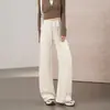 Pantalones casuales de otoño nuevos para mujer, de tiro alto, estilo ModalCloud, corte ajustado, amigables con la piel, para figuras petite