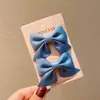 Pasador de pelo para niños coreano Pinza para el pelo de lazo rojo Pinza lateral para flequillo de bebé princesa Accesorio para el pelo de niña Pequeña Versátil Lindo