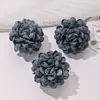 Flor Artificial Multicapa Flor de Crisantemo Bola Pequeña Cabeza de Flor Tocado para el Hogar Accesorios DIY Decoración de Boda Fiesta Flor Boda Flor de Seda
