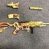 Jesús escape y mata arma para comer pollo élite de paz M416 Dragón Dorado de Cinco Garras modelo de pistola de proyectil de aleación de 60CM para lanzar