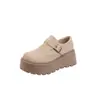 Zapatos Birkenstock de Plataforma para Mujer con Suelas Gruesas, Nuevos de Primavera 2025, Versátiles, de Cobertura Total, Casuales, de Piel