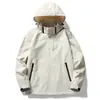 Ropa de asalto tres en uno para exteriores para hombres y mujeres abrigo overall grueso resistente al frío con forro polar desmontable venta al por mayor logo imprimible