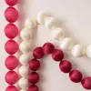 Decoración de boda, cadena de bolas de tela, colgante de pared de fondo para sala de estar, decoración de habitación de boda, atado de bolas para accesorios de boda