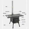 Estufa de casete para exteriores, estufa de camping portátil, estufa de leña, parrilla de barbacoa, estufa de chimenea, estufa de acero inoxidable para acampar en tienda