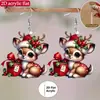 Decoración Colgante para Árbol de Navidad Acrílica Personalizada 2D Plana de Nuevo Producto Transfronterizo Suministros para el Hogar Pendientes de Navidad Regalo