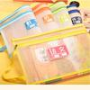 Asunto Clasificación de Asuntos Bolsa de Archivo Cremallera Capa Simple y Doble Malla Transparente Nylon Gran Capacidad Bolsa para Tareas de Estudiante