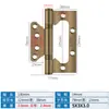 Cojinete de Bisagra de Acero Inoxidable 4 pulgadas 5 pulgadas para Puertas de Madera, Bisagra de No Apertura, Bisagra Plegable, Cadena de Suministro