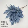 Flores artificiales azul bruma para bodas al por mayor, flores falsas de color bruma oscura para escenario de salón de bodas, decoración floral de fondo de pasillo