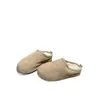 Estação Europeia 2026 Outono/Inverno Bico Redondo Slip-on Preguiçoso Casual Quente Cobertura de Cabeça Meia Pantufa Feminina