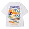 Camiseta de cuello redondo para hombre, manga corta, holgada, moderna, talla grande, manga corta, manga corta, nueva, moderna, nacional, moderna, Unicornio, Marca moderna para hombre