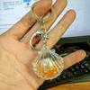 Chaveiro de pérolas de arco-íris acrílico, pingente, aquário, presente comemorativo, vida marinha, chaveiro, ornamentos pendurados