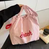 Estilo Casual Primavera e Verão Simples Grande Capacidade Moda Bolsa Tote para Comute para Estudantes Femininas, Bolsa de Ombro Leve e Versátil para Aula