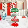 Nuevo letrero de suelo navideño con diseño de cachorro Grinch, letrero impermeable para césped de fiesta al aire libre, jardín