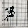 Tarjeta de Inserción para Pastel de Acrílico Estilo Madre Nueva Diosa de Tacón Alto Tarjeta de Decoración de Pastel para Mesa de Postres de Fiesta Huevo