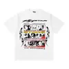 Camiseta Unisex Casual Suelta de Manga Corta con Cuello Redondo, Estilo Ins Trendy, Estrella del Infierno, High Street, Lavada Retro Vintage, Verano