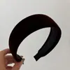 Diadema de Terciopelo Ancho de Color Sólido con Cabeza de Esponja Estilo Coreano para Otoño e Invierno, Diadema de Corona Alta Simple y Elegante, Nuevo Accesorio para el Cabello
