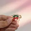 Pinza para el Cabello de Cereza Estilo Coreano para Mujer, Lindo Clip para Flequillo Lateral, Pinza Realista de Garra de Fruta, Accesorio para el Cabello con Diseño Único