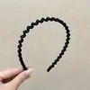 Faixa de Cabelo Preta Unissex Dentada Antiderrapante para Lavar o Rosto, Grampo para Aplicar Máscaras Faciais, Acessório de Cabelo para Fios Soltos