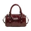 Explosiones Otoño e Invierno Retro Nicho Cuero Aceitoso Encerado Bolso de Mano para Mujer Versátil Moda Commuter Bolso Cruzado