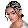 Véu de noiva para comércio exterior, adorno de cabeça para penteado preso, formato, decoração lateral, presilha feita à mão, folhas, acessórios de cabelo de cristal DZ078