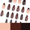 Outono e Inverno Marrom Manchas Casco de Tartaruga Manicure Usável Europeia e Americana Comércio Exterior Mais Vendido Unhas Amêndoa Esmalte Usável Atacado