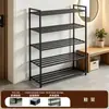 Sapateira para Entrada de Casa Rack de Armazenamento de Aço Carbono Rack de Armazenamento de Metal de Múltiplas Camadas Montado no Chão Rack de Armazenamento de Arte em Ferro Fábrica de Origem