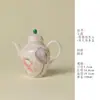 Ruyin Gui Song Yu Ni Porcelana Branca Pote Portátil Alta Aparência Pintado à Mão Tingido Papoula Roxa Bule de Chá Conjunto de Chá Feminino Bule para Preparar Chá