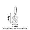 Nuevo Colgante de Acero Inoxidable Letra Zirconia Venta Caliente Accesorios para Collares Pendientes DIY 26 Dijes de Letras Inglesas A-Z