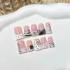 História de Coelho Europeu e Americano Mais Vendido Desenho Animado Estilo Punk Manicure Unhas Vestíveis Feitas à Mão Pontas de Unha Unhas Vestíveis para Crianças