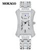 Mo Ka explosiones de comercio exterior de alta gama reloj de mujer estrellas de la moda hombre pequeño cintura reloj de dama reloj de mujer con diamantes al por mayor