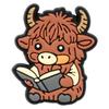 Accesorios de dibujos animados de Yak, planos, decorativos, para hacer uno mismo, sombrero de paja, bolso, linda vaca de las Tierras Altas, parche de pegamento suave, accesorios