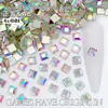 Joias Quadradas para Nail Art 4mm Flats Quadrados Fundo Plano Diamante de Formato Especial Pequeno Estilo Vermelho Quente Acessórios de Diamante para Nail Art Vestíveis Atacado