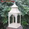 Suporte de Vela Retrô Europeu Lanterna à Prova de Vento Arte em Ferro Oca de Chão Mini Lanterna Estilo Casa Americana Ornamento de Iluminação para Caminho de Pátio