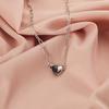 Europa y Estados Unidos transfronterizo nuevo amor creativo collar con clip de hebilla magnética exquisito simple retro colgante de corazón amantes