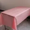 Fornecedor da Fabricante Toalha de Mesa Descartável para Festa Tecido Plástico PE Mesa de Sobremesa de Aniversário Toalha de Mesa Cor Pura 137*183cm