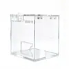 Caja de acrílico transparente con tapa para almacenar cereales y frutos secos, ideal para centros comerciales, supermercados y dulces a granel. Caja de exhibición a prueba de polvo.