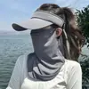 Mascarilla Protectora Solar de Seda de Hielo, Protección Solar Facial Completa, Protección UV, Bikini Facial para Mujer, Protección del Cuello, Máscara para Ciclismo al Aire Libre, Polaina de Cuello Transpirable