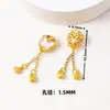 Colgante de calabaza con borla dorada chapada en cobre, pulsera DIY, collar, joyería, accesorios, accesorios para horquilla estilo chino cheongsam