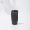 Taza Termo Transfronteriza Nueva de Acero Inoxidable 304 con Vacío de Doble Capa para Café con Estuche de Cuero de Silicona Conveniente para Transportar Soporte para Taza de Coche