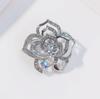 Broche Nuevo Estilo Coreano Corsage de Pedrería Aleación Galvanizada con Preservación del Color Accesorios para Ropa de Mujer Fabricante Broche Hecho a Mano Transfronterizo