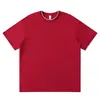 Novo Produto Primavera e Verão: Camiseta Lisa de Cor Única com Gola Redonda, 50 Fios de Algodão Mercerizado, Toque Suave como Seda, com Estampa de Logotipo Personalizado e Borda da Gola em Contraste para um Visual Casual