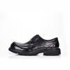 Zapatos de cuero con punta grande para hombre, estilo británico, de cuero genuino, informales, con cordones, formales, de negocios, con suela gruesa y punta redonda, de cuero vintage.