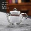 Colección olla de calabaza hecha a mano olla de vidrio tamaño pequeño tetera mini olla pequeña simple para el hogar olla transparente con asa personal